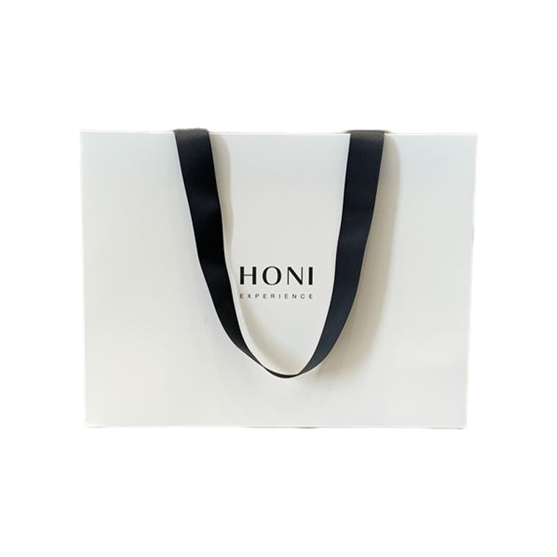 Tas Kado Mewah Fashion Kustom Tas Kertas Putih Tas Kemasan Belanja Untuk Pakaian