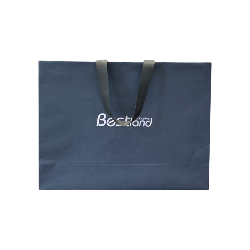 Tas Kertas Mewah Logo Kustom Dengan Pegangan Tas Belanja Promosi Kemasan Kado