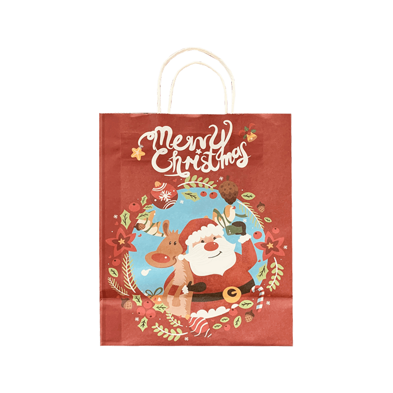 Grosir Tas Kemasan Pesta Kustom Tas Hadiah Kraft Natal Kartun Kustom