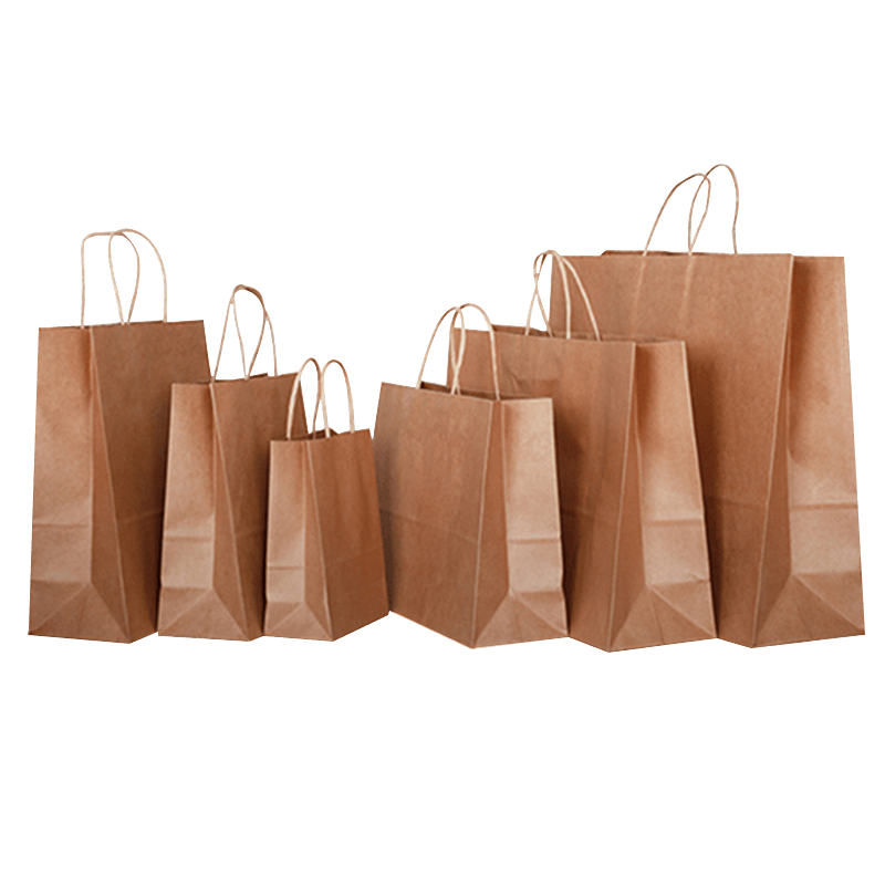Penjualan panas tas kertas kraft murah logo kustom tas belanja kertas kraft hadiah ramah lingkungan